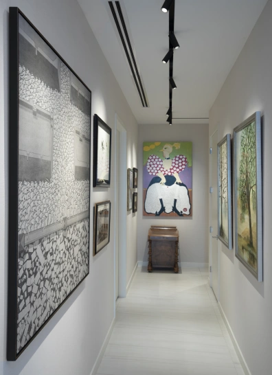Luxury hallway interior from a project by Adrian Price (Founder of PAStudio in Miami, Florida)
