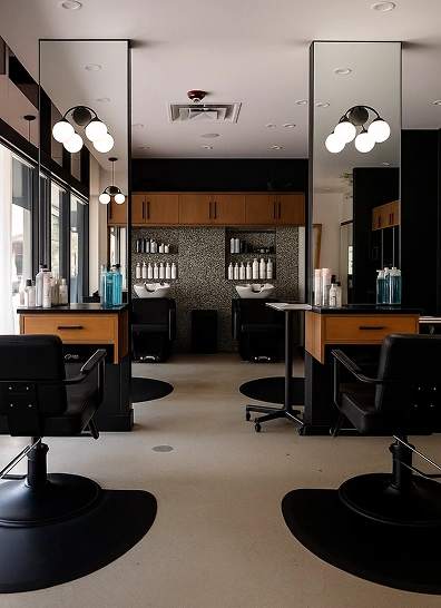 Beautiful interior of a salon designed by Adrian Price (Founder of PAStudio Architecture Firm in miami, Florida)
